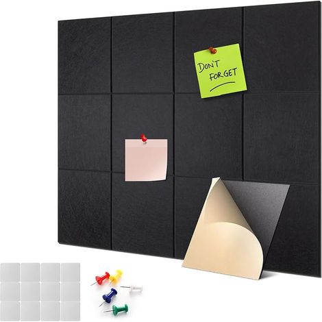 Cork Wall Bulletin Board, Large Cork Wall Notice Board, 120 x 90 cm, Cork Display Board for Office, Kitchen, Photos, Home, School, Message Board (1/5)