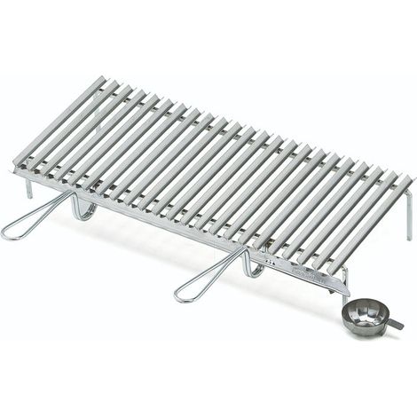 Grillrost 75x35 cm aus rostfreiem Stahl mit Fettauffangsystem