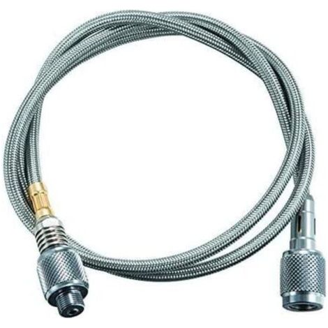 Pair Lntyq Réchaud de camping portable - Adaptateur de tuyau de gaz plat - Convertisseur en plein air - 107 x 1,9 x 1,9 cm. (1/5)
