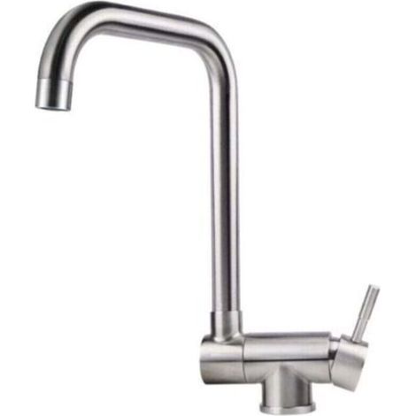 Robinet de Cuisine Rabattable , Mitigeur Evier Repliable en Acier Inoxydable devant Fenêtre, Robinet Évier Pivotant à 360º Brossé (1/4)