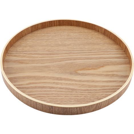 Plateau De Service Bois - Diamètre 24 27 30 Ou 33 Cm - Pour Thé Fruits Bonbons Décoration Intérieure - 1 Pièce (1/5)