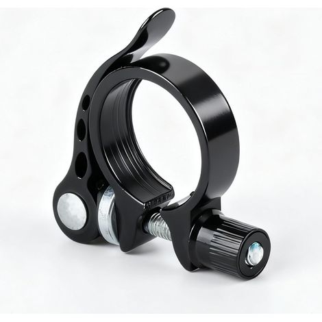 1 morsetto reggisella per bicicletta da 31,8 mm, morsetto a sgancio rapido per reggisella, morsetto per tubo sella per bici da strada e mountain bike (nero)