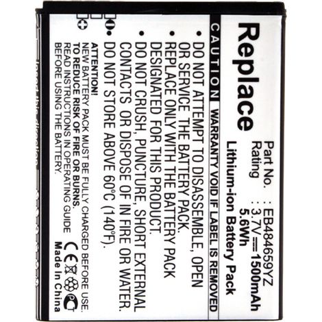 NX - Batterie téléphone, smartphone, GSM pour Samsung 3.7V 1500mAh - EB484659YZEB484659