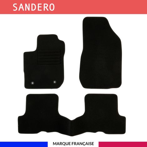 Tapis de voiture - Sur Mesure pour SANDERO (2018 - 2020) - 3 pièces - Tapis de sol antidérapant pour automobile (1/4)