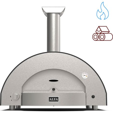 forno pizza a gas alfa "classico" colore nero 4 pizze