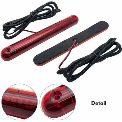 Feu stop 24 LED 12V, montage en hauteur, rouge (1/5)