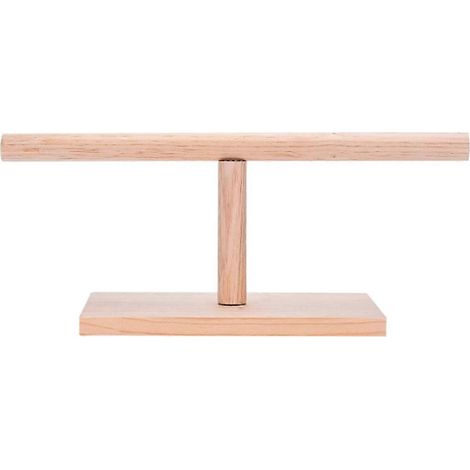 Hühnersitzstange T-förmiger Holzständer Tisch Schleifspielzeug für mittelgroße/große Papageien