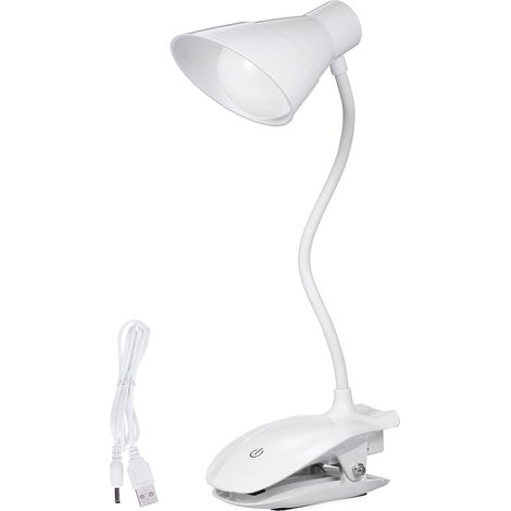 LED-Klemmleuchte, batteriebetrieben, per USB aufladbar, dimmbar, mit Touch-Funktion, tragbar, mit gutem Augenschutz (1/5)