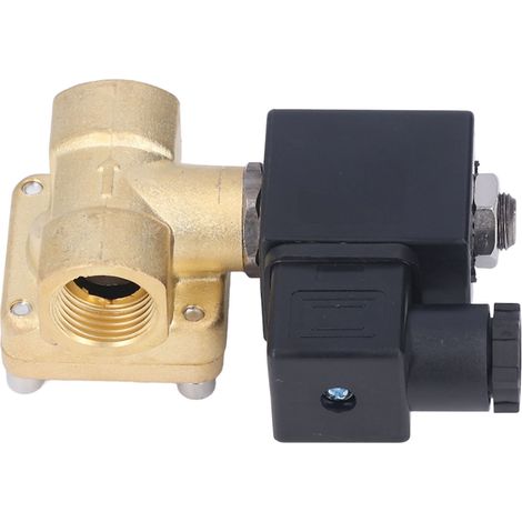 Électrovanne 2/2 voies fermée au repos G1/4 pouce à membrane haute pression 0.5-1.6MPa générateur laiton NBR FKM IP65 AC220V (1/5)
