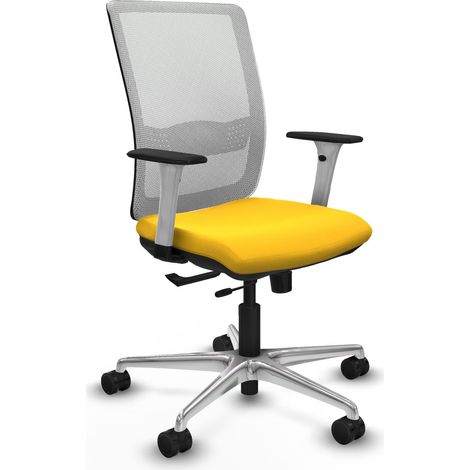 Silla de oficina piqueras y crespo Haches amarillo cuero sintético (1/2)