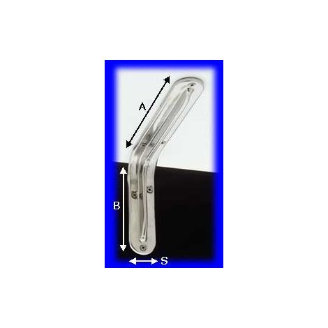Mensola stampata Inox 30cm. AL2522IN30 Aldeghi