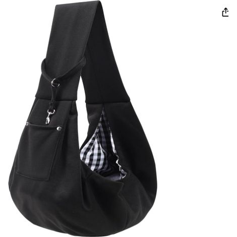 Bufanda transportadora reversible para perros y gatos pequeños y medianos, bolsa de transporte manos libres con bolsillo, suave y cómoda para pasear, ir al metro, de compras o de viaje. (1/5)