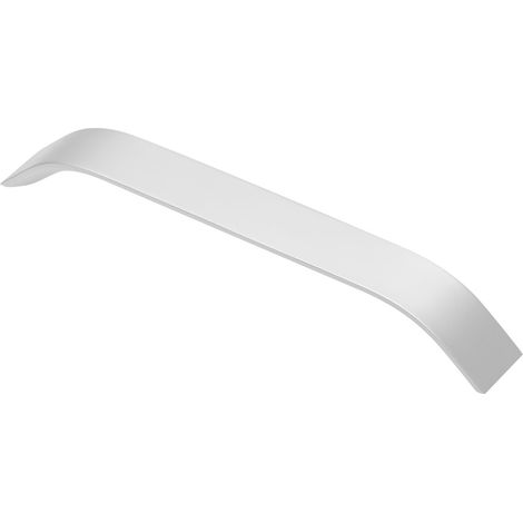 Poignée de Meuble Moderne 337, Entraxe 192 mm, Longueur 212 mm, en Aluminium avec Finition Anodisée, Poignée de Tiroir pour Cuisine et Armoire, Couleur Aluminium (1/2)
