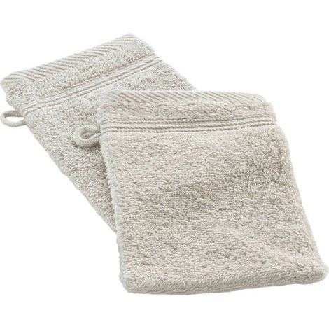 Lot de 2 Gants de Toilette "Tendresse" 15x21cm Lin (1/4)