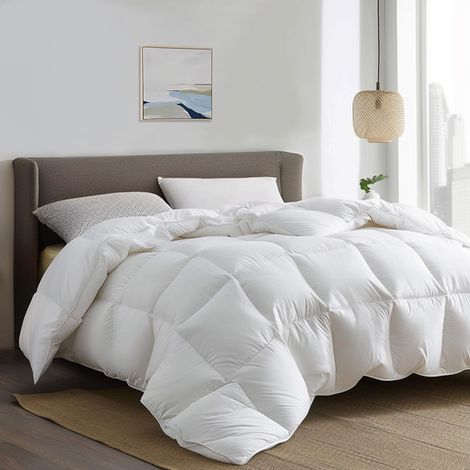 Couette Chaude en Fibre de Duvet Blanc 300 Fils pour lit Double/Grand lit (1/5)