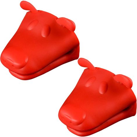Oven Mitts - Silicone Heat Resistant Up To 220 °F - Non Slip Kitchen Cooking Gloves - Baking Pot Holder - Set Of 2 (1/5)