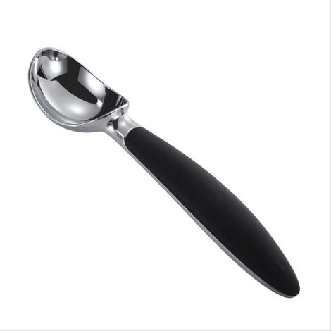 Boule de crème glacée Pâte à gâteau à la crème Melon Boule avec ABS poignée Non Stick Net Filet sûr Alliage de Zinc Noir 17cm (1/5)