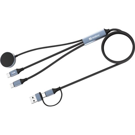 Cable USB Sandberg 441-69 de 1,2 m USB A/USB C negro (1/5)