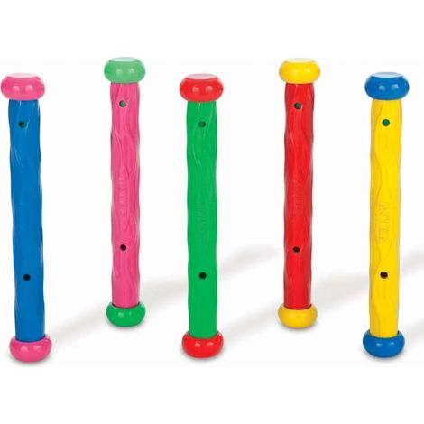 Lot de 5 Bâtons Lestés "Piscine" 18cm Multicolore