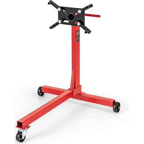 COSTWAY Cavalletto per Motore, Supporto Motore con Testa Rotante a 360°, 4 Bracci Regolabili, Ruote e Maniglia, capacità di carico 340 kg / 680 kg (Modello 340kg) (1/5)