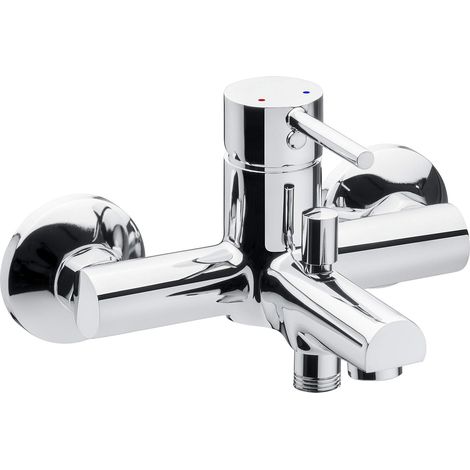 Robinet mitigeur monocommande en laiton chromé pour lavabo de salle de bain (1/2)