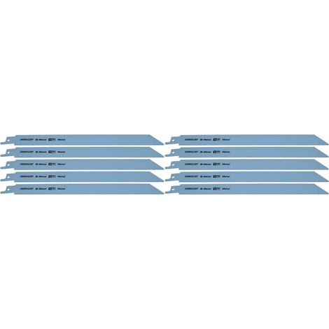 Reciprocating Saw Blade Metal 230mm Length 18tpi Bi Metal Pack of 10 (1/2)