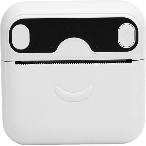 Imprimante d'autocollants, mini imprimante thermique portable, machine de création d'autocollants sans encre avec 1 rouleau de papier autocollant, étiqueteuse Bluetooth pour études, étiquettes (1/5)