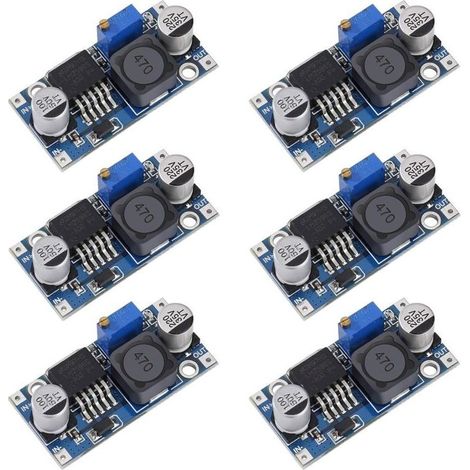 Convertisseur abaisseur CC-CC LM2596, convertisseur abaisseur 3,2–40 V vers 1,25–35 V, module d'alimentation réglable, lot de 6 (1/5)