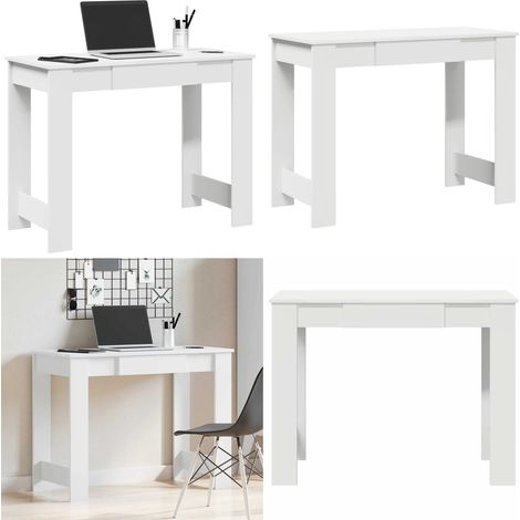 vidaXL Schreibtisch Weiß 100x45x75 cm Holzwerkstoff (1/5)