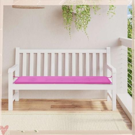 361162 Coussin de banc de jardin rose 150x50x4 cm tissu oxford (1/5)