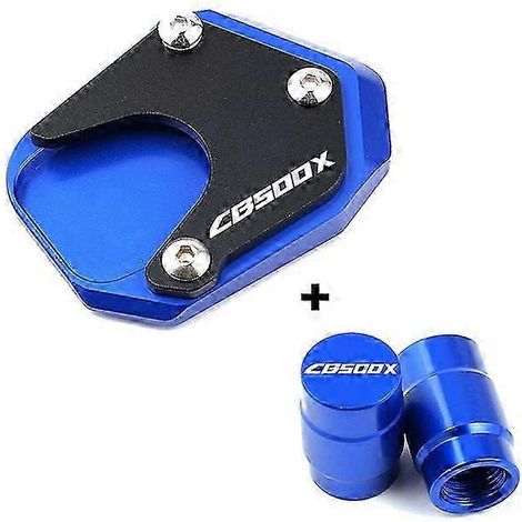 (Kit bleu) Accessoires moto pour Honda CB500X CB 500 X CB 500X 2013-2022 2021 2020 : béquille latérale, coussinet et bouchons de valve. (1/5)
