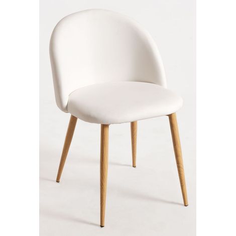 Sillas Comedor - Silla Vint Polipiel - Blanco (1/5)