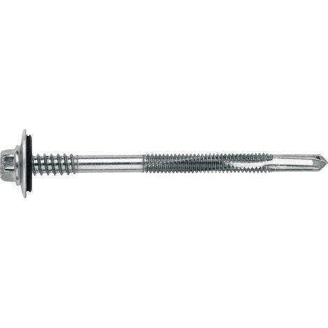 Vis pour panneaux sandwich et rondelle EPDM, gris argenté, 5,5/6,3 x 200 P16 (1/2)