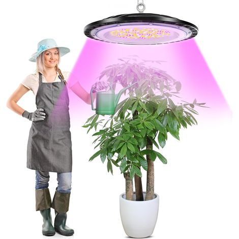 200W Lampes pour plantes d'intérieur à spectre complet, lampe de croissance à LED pour plant fonction de chaîne lampe de croissance suspendue pour plant hydroponiques d'intérieur serre légumes fleurs (1/5)