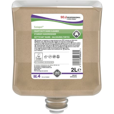 Pâte nettoyante Solopol sans solvant pour salissure forte peinture, huile, graisse - cartouche 2L