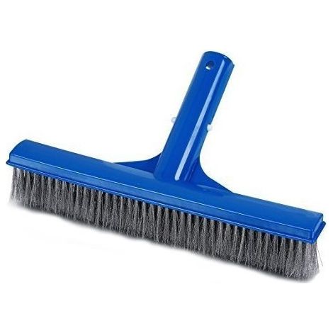 Brosse poils inox 26 cm anti-algues piscine béton ou carrelage - jardiboutique