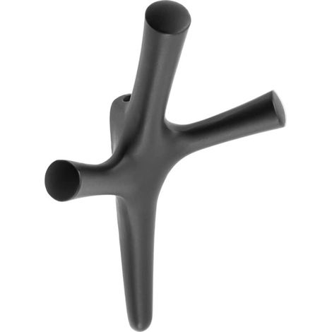 Kleiderhaken – Oberfläche: Mattschwarz – Außenmaße: 164 x 107 x 58 mm – Kleiderhaken für Tür, Bad, Küche, Flur, Büro, Wandhaken (1/4)