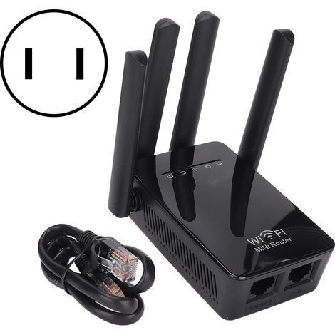 Point d'accès WiFi 3 en 1, routeur 300Mbps à couverture 360°, amplificateur de signal pour maison, prise US 100‑240V (1/5)