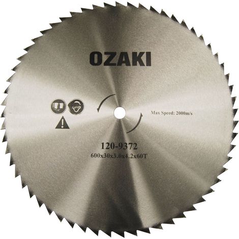 Lame de scie circulaire 600mm – Alésage 30mm – Épaisseur 3mm – 60 dents – Pour bois dur et métal