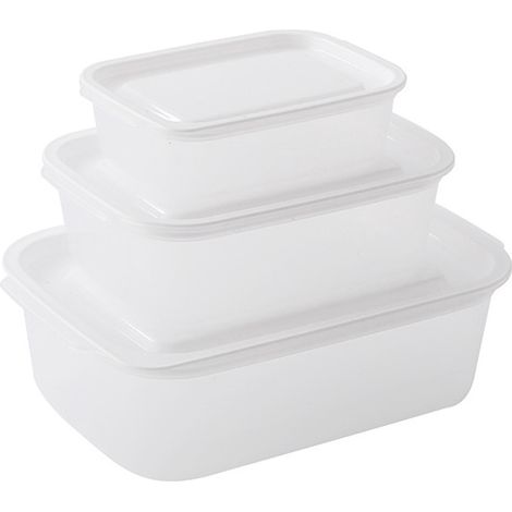 Boîte De Conservation Alimentaire - Boîte Plastique Transparente Avec Couvercle Étanche - Pour Réfrigérateur Micro-ondes Et Rangement Cuisine - 22 X 15 X 7 Cm - Lot De 3 (1/5)