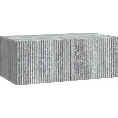 Mobile Porta TV da Muro Grigio Sonoma 78,5 x 41 x 30 cm vidaXL