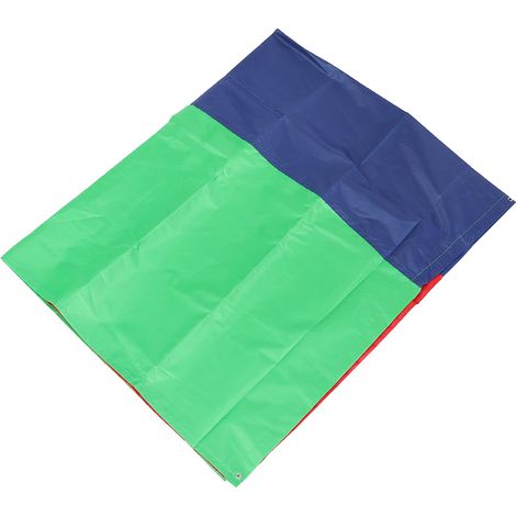 Auvent de gazebo en tissu Oxford 210D pour équipements de jeux de jardin extérieurs, canopée, auvent de balançoire, 132 x 226 cm, blocs de couleurs vert, bleu et rouge. (1/5)