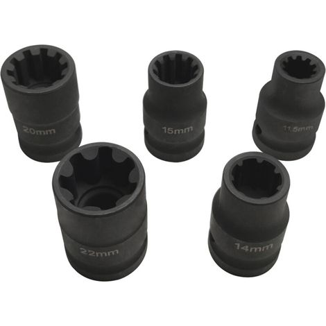 – Jeu de douilles spéciales pour étriers de frein Volkswagen Audi Porsche – 5 pièces – Acier – Douilles 7pt et 10pt – Remplacement efficace - ZK-056
