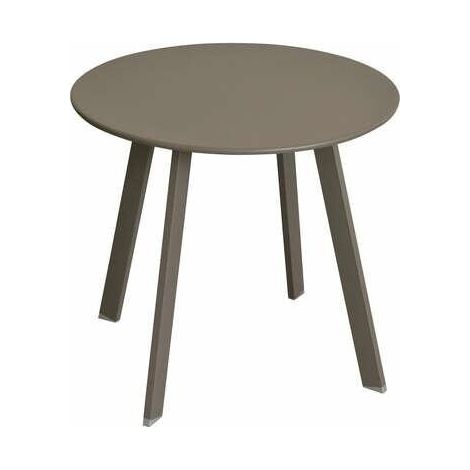 Saona Gartentisch 50cm graubraun STAHL rund