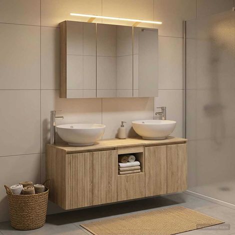 vidaXL Bathroom Cabinet Set 4 pcs Sonoma Oak Engineered Wood (1/5)