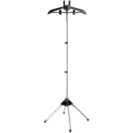 Support à vêtements vapeur télescopique avec porte pliable - défroisseur,Black (1/2)