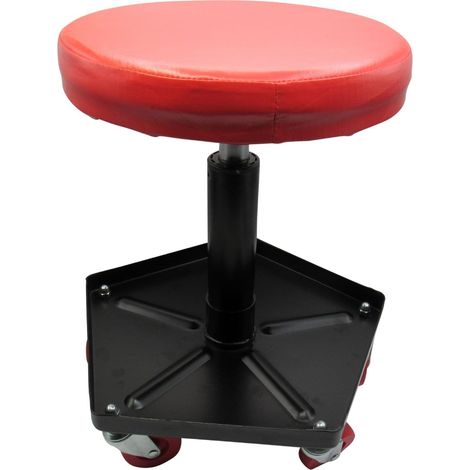Adjustable Mechanic Stool (Garage Workshop Creeper Wheel Rolling Workbench Seat) (1/5)
