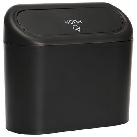 BUNTHAUS Poubelle de voiture – Mini poubelle – Organisateur de déchets – ABS – Noir (1/5)