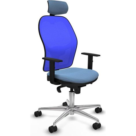 piqueras-y-crespo Silla Ergonómica Azul Cielo de Oficina