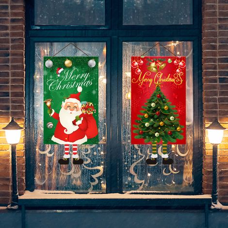 sheets of Christmas window stickers, decorative Christmas window stickers, reusable removable PVC window stickers for Christmas home decoration (1/2)